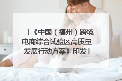 《中国（福州）跨境电商综合试验区高质量发展行动方案》印发