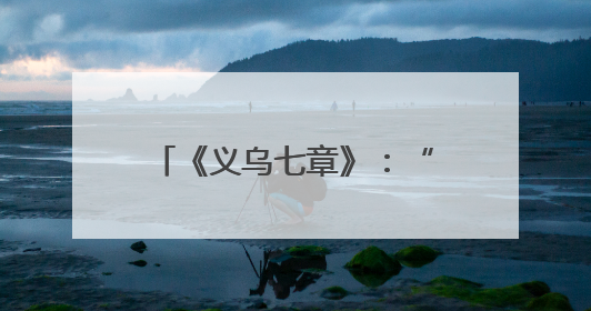 《义乌七章》：“六义”并举承载着这座城市的商业逻辑