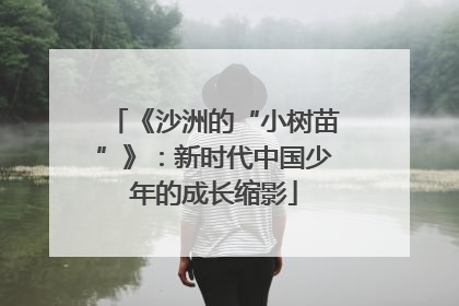 《沙洲的“小树苗”》：新时代中国少年的成长缩影