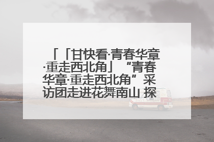 「甘快看·青春华章·重走西北角」“青春华章·重走西北角”采访团走进花舞南山 探寻天水乡村振兴之路