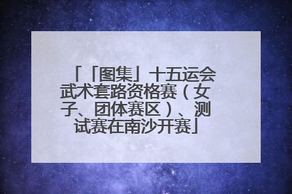「图集」十五运会武术套路资格赛（女子、团体赛区）、测试赛在南沙开赛