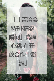 「青洽会特刊·精彩瞬间」高原心跳 在开放合作中澎湃