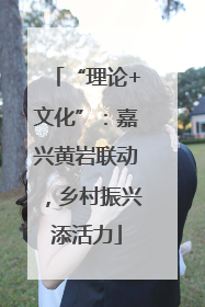 “理论+文化”：嘉兴黄岩联动，乡村振兴添活力