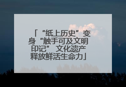 “纸上历史”变身“触手可及文明印记” 文化遗产释放鲜活生命力