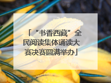 “书香西藏”全民阅读集体诵读大赛决赛圆满举办