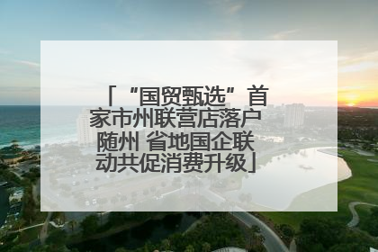 “国贸甄选”首家市州联营店落户随州 省地国企联动共促消费升级