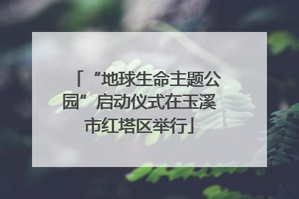 “地球生命主题公园”启动仪式在玉溪市红塔区举行