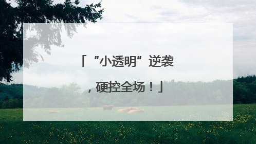 “小透明”逆袭，硬控全场！
