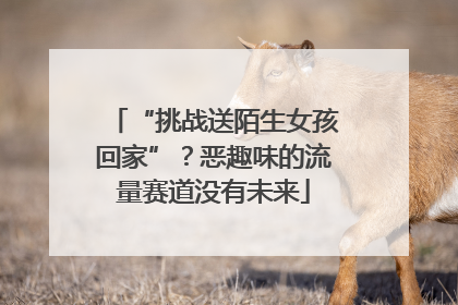 “挑战送陌生女孩回家”？恶趣味的流量赛道没有未来