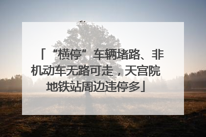 “横停”车辆堵路、非机动车无路可走，天宫院地铁站周边违停多