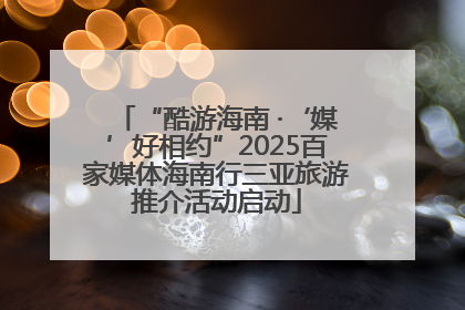 “酷游海南 ·‘媒’好相约”2025百家媒体海南行三亚旅游推介活动启动
