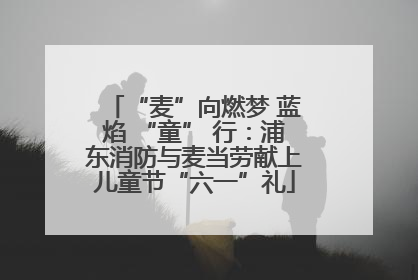 “麦”向燃梦 蓝焰 “童” 行：浦东消防与麦当劳献上儿童节“六一”礼