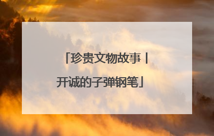 珍贵文物故事丨开诚的子弹钢笔