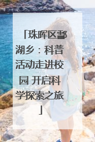 珠晖区酃湖乡：科普活动走进校园 开启科学探索之旅
