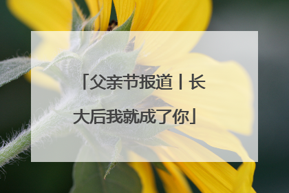 父亲节报道丨长大后我就成了你