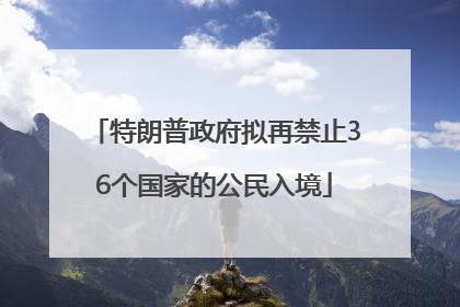 特朗普政府拟再禁止36个国家的公民入境