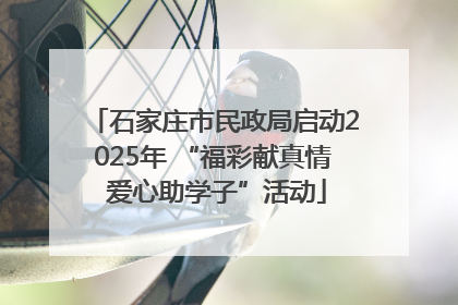 石家庄市民政局启动2025年 “福彩献真情 爱心助学子”活动