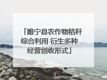 睢宁县农作物秸秆综合利用 衍生多种经营创收形式