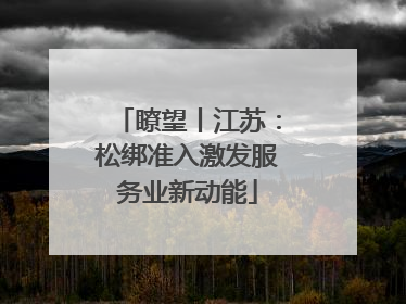 瞭望丨江苏：松绑准入激发服务业新动能