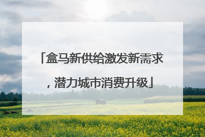 盒马新供给激发新需求，潜力城市消费升级