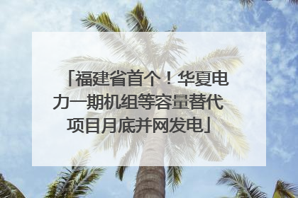 福建省首个！华夏电力一期机组等容量替代项目月底并网发电