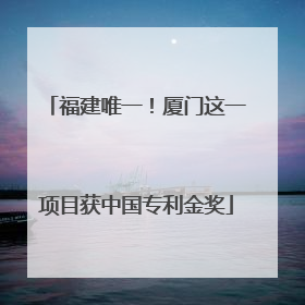 福建唯一！厦门这一项目获中国专利金奖