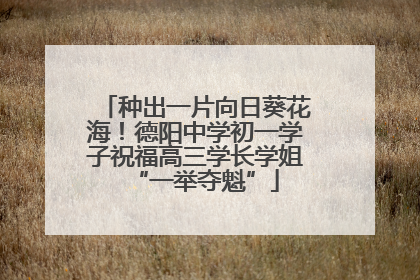种出一片向日葵花海！德阳中学初一学子祝福高三学长学姐“一举夺魁”