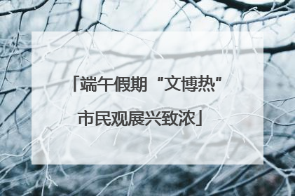 端午假期“文博热” 市民观展兴致浓