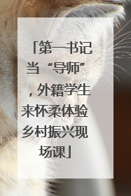 第一书记当“导师”，外籍学生来怀柔体验乡村振兴现场课