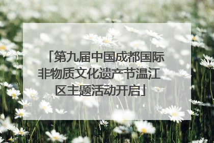 第九届中国成都国际非物质文化遗产节温江区主题活动开启
