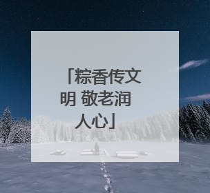 粽香传文明 敬老润人心