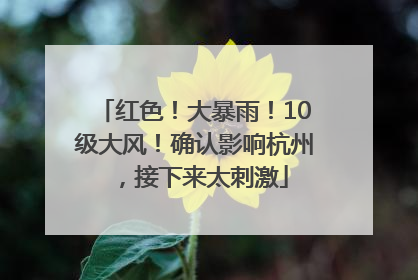 红色！大暴雨！10级大风！确认影响杭州，接下来太刺激