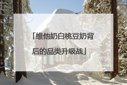 维他奶白桃豆奶背后的品类升级战
