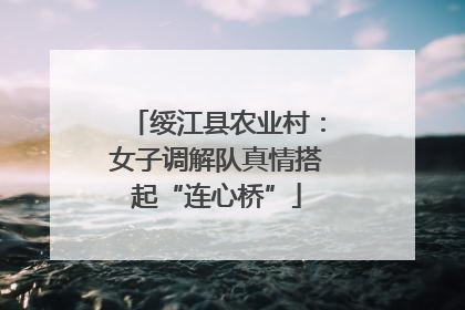 绥江县农业村：女子调解队真情搭起“连心桥”