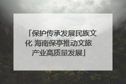 保护传承发展民族文化 海南保亭推动文旅产业高质量发展
