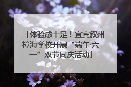 体验感十足！宜宾叙州樟海学校开展“端午·六一”双节同庆活动