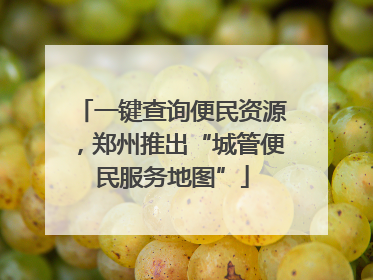 一键查询便民资源，郑州推出“城管便民服务地图”