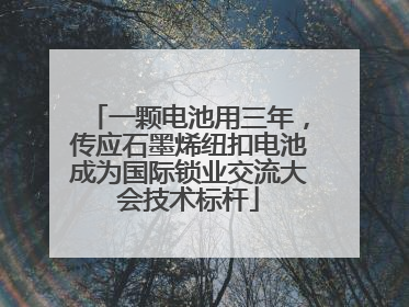 一颗电池用三年，传应石墨烯纽扣电池成为国际锁业交流大会技术标杆