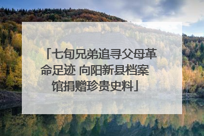 七旬兄弟追寻父母革命足迹 向阳新县档案馆捐赠珍贵史料