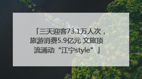 三天迎客73.1万人次，旅游消费5.9亿元 文旅顶流涌动“江宁style”