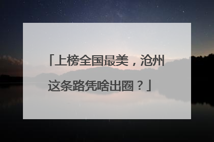 上榜全国最美，沧州这条路凭啥出圈？