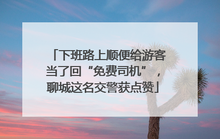 下班路上顺便给游客当了回“免费司机”，聊城这名交警获点赞