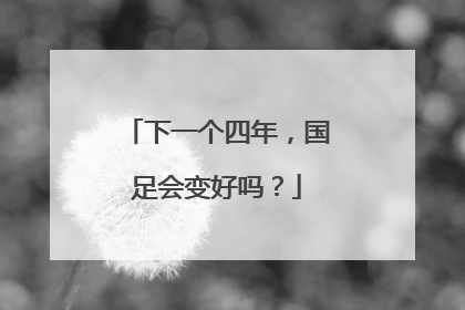 下一个四年，国足会变好吗？