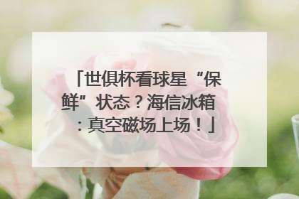 世俱杯看球星“保鲜”状态？海信冰箱：真空磁场上场！