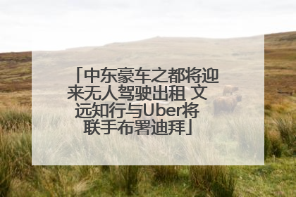 中东豪车之都将迎来无人驾驶出租 文远知行与Uber将联手布署迪拜