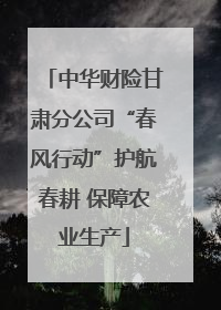 中华财险甘肃分公司“春风行动”护航春耕 保障农业生产