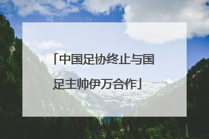 中国足协终止与国足主帅伊万合作