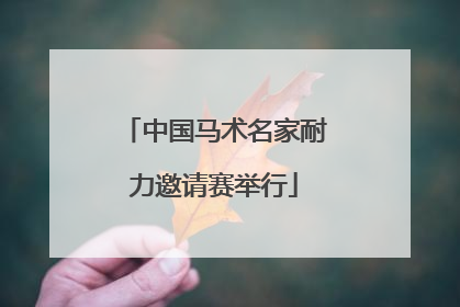 中国马术名家耐力邀请赛举行