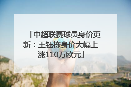 中超联赛球员身价更新：王钰栋身价大幅上涨110万欧元