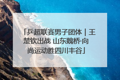 乒超联赛男子团体｜王楚钦出战 山东魏桥·向尚运动胜四川丰谷